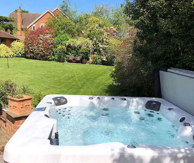 A lovely maintained Hot Tub in a backgarden in Surrey, UK