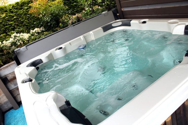 An inviting Hot Tub in back garden in Surrey